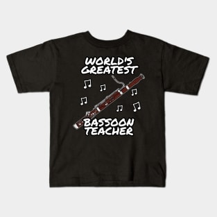 World's Greatest Bassoon Teacher Bassoonist Kids T-Shirt